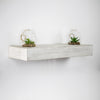 Whitewashed Wood Floating Wall Shelf - Small